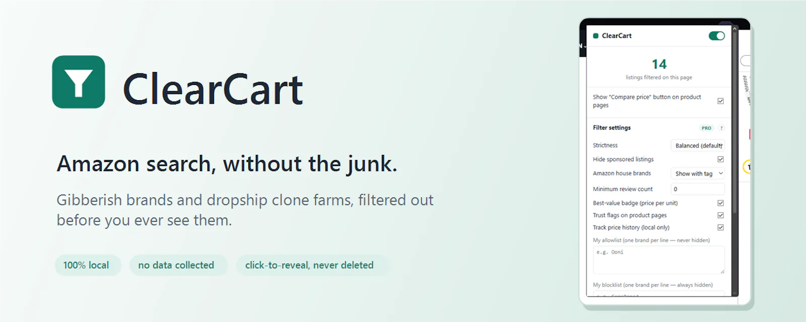 ClearCart - Hide Junk  screenshot 1