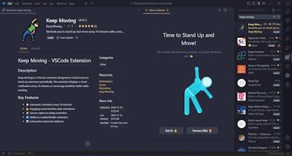 Keep Moving - Extension VSCode gallery image