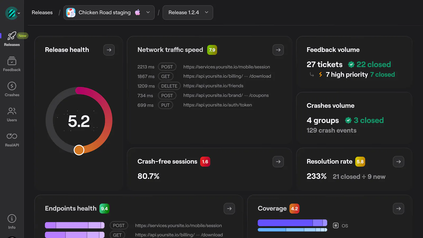 Shake Releases screenshot 1