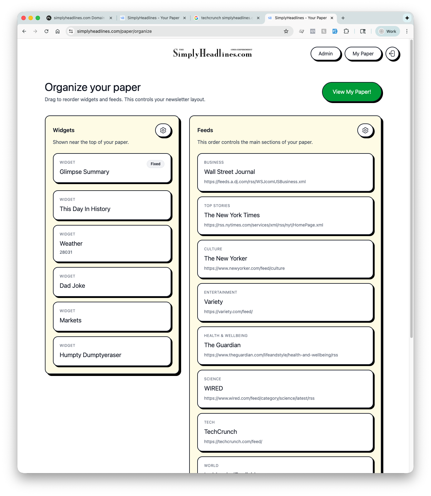 SimplyHeadlines - Screenshot 3 showing product features and functionality