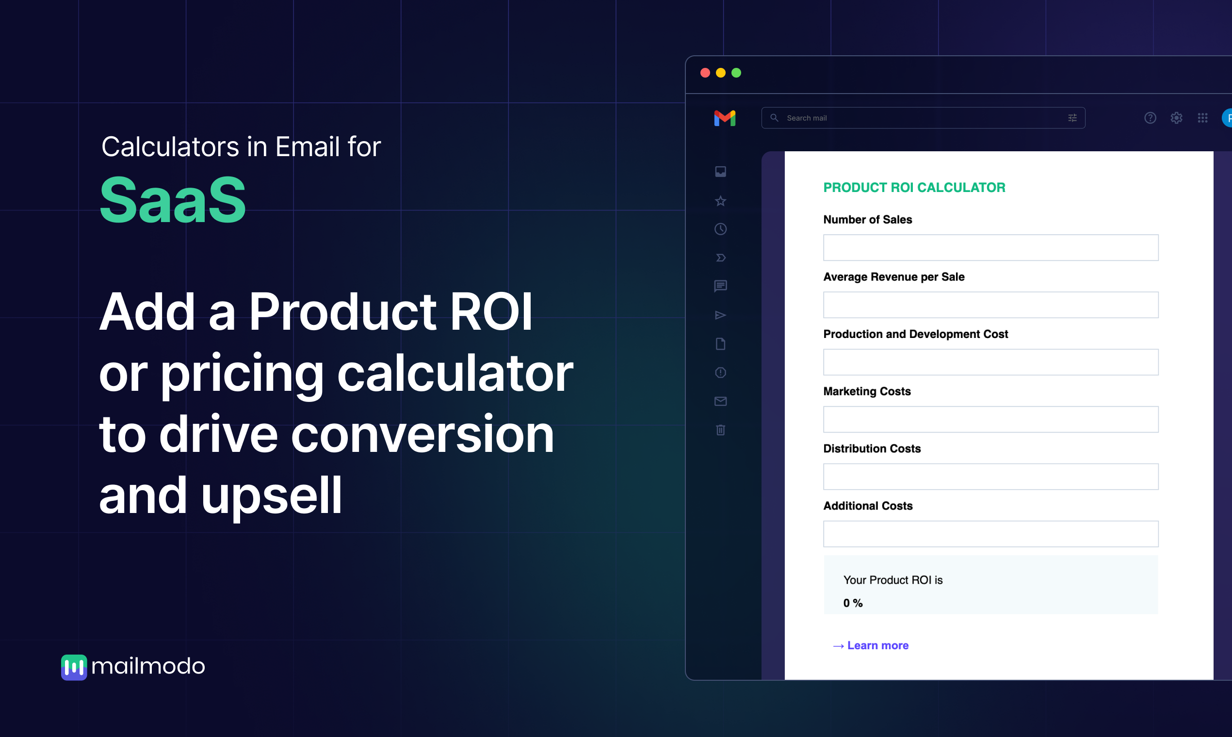Mídia 3 de Calculadoras no email - Deixe os clientes calcular e decidirem em e -mail