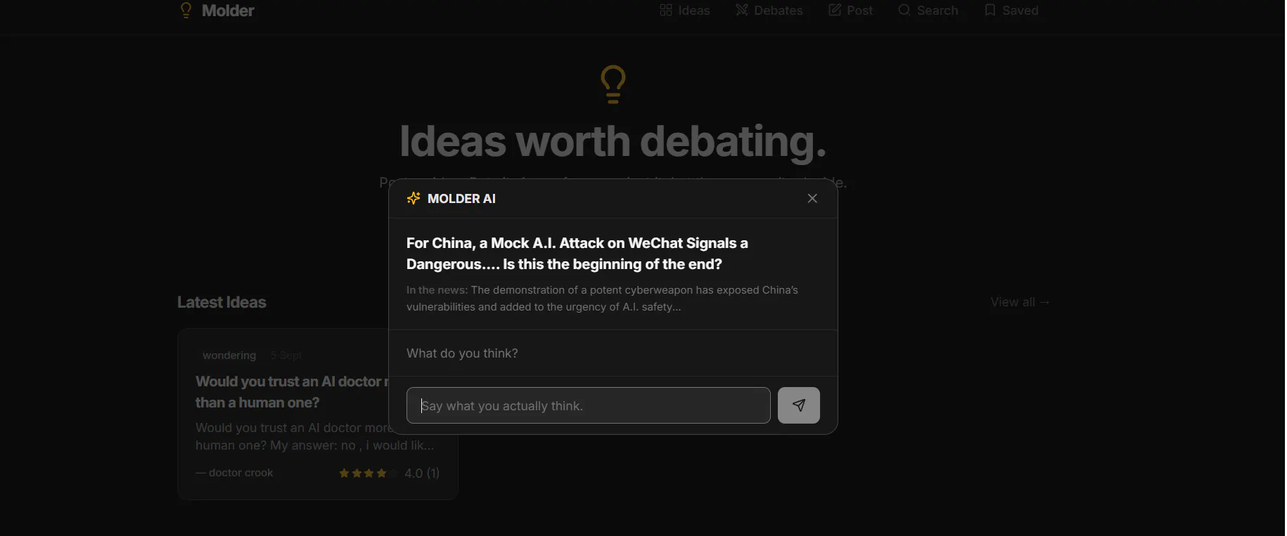 Molder — Ideas worth debating gallery image