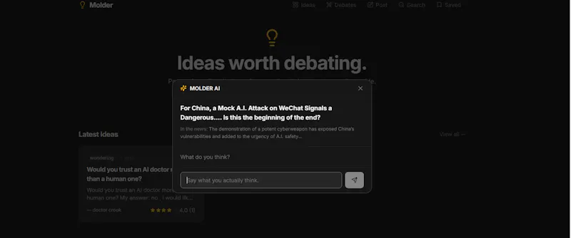 Molder — Ideas worth debating screenshot 1