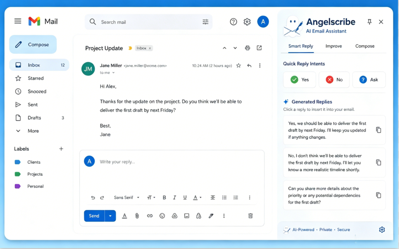 Angelscribe: AI Email Writer & Reply gallery image