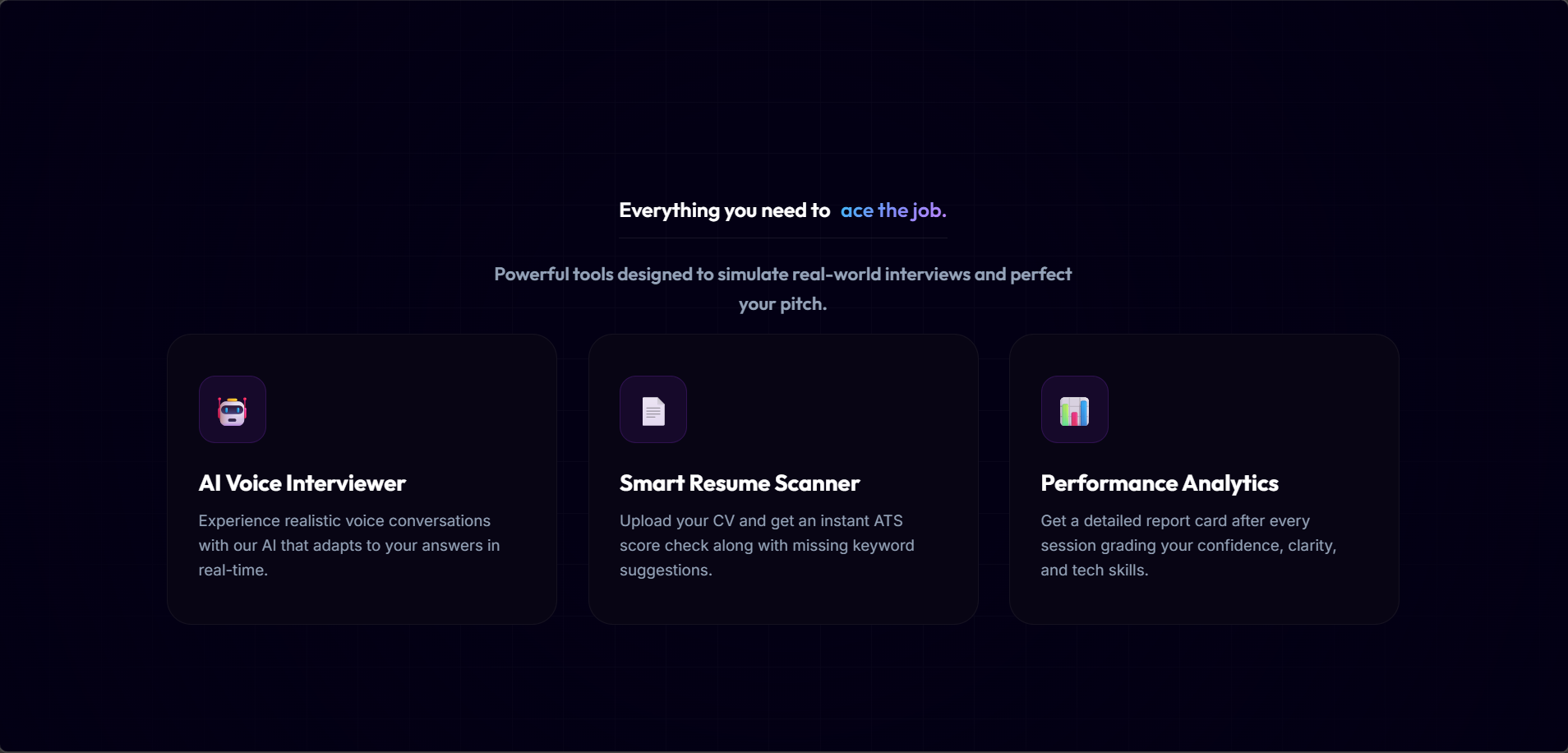 AI  mock interview system Boilerplate gallery image