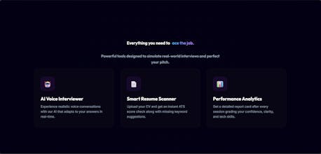 AI mock interview system Boilerplate gallery image