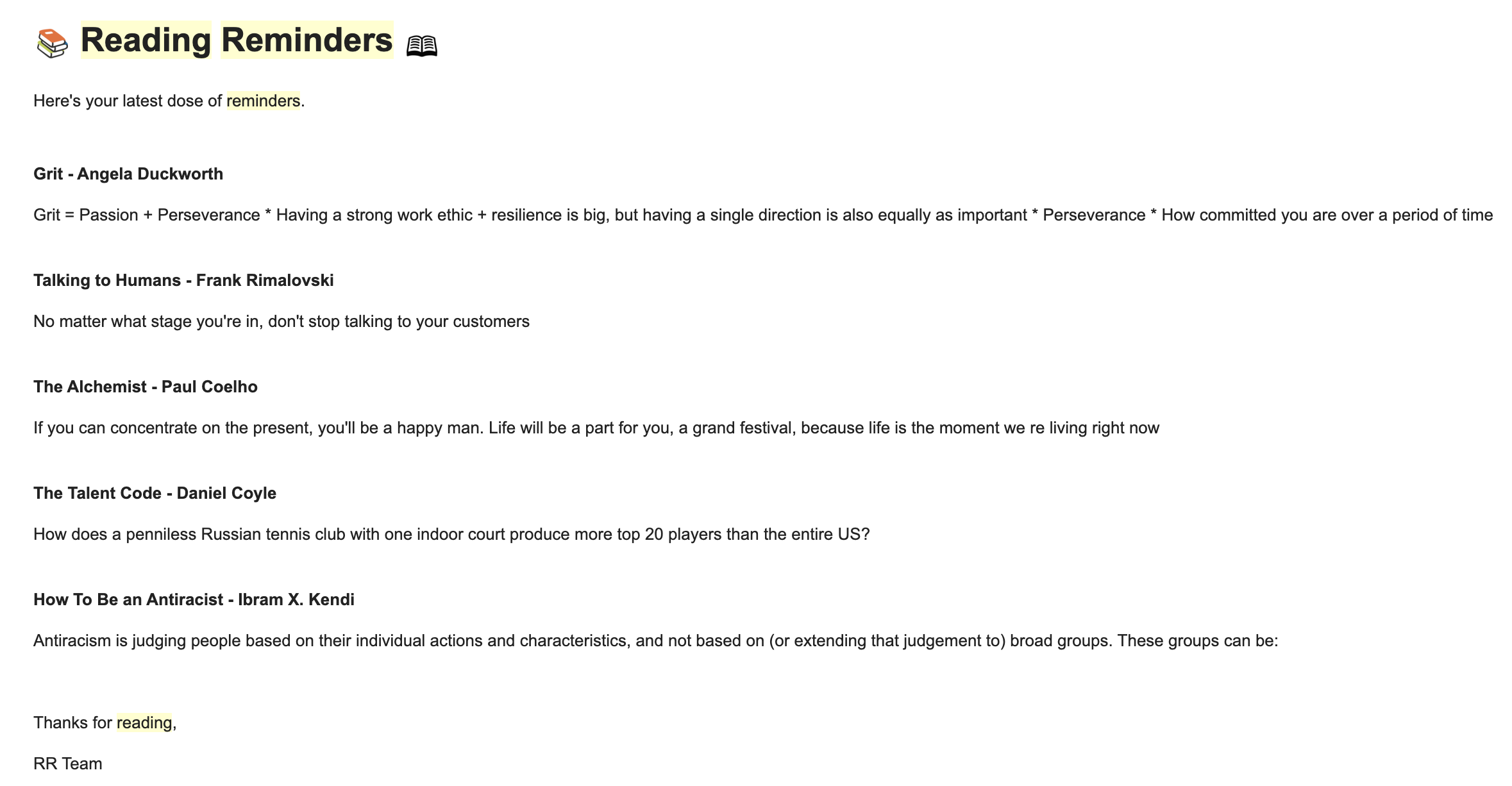 Reading Reminders gallery image