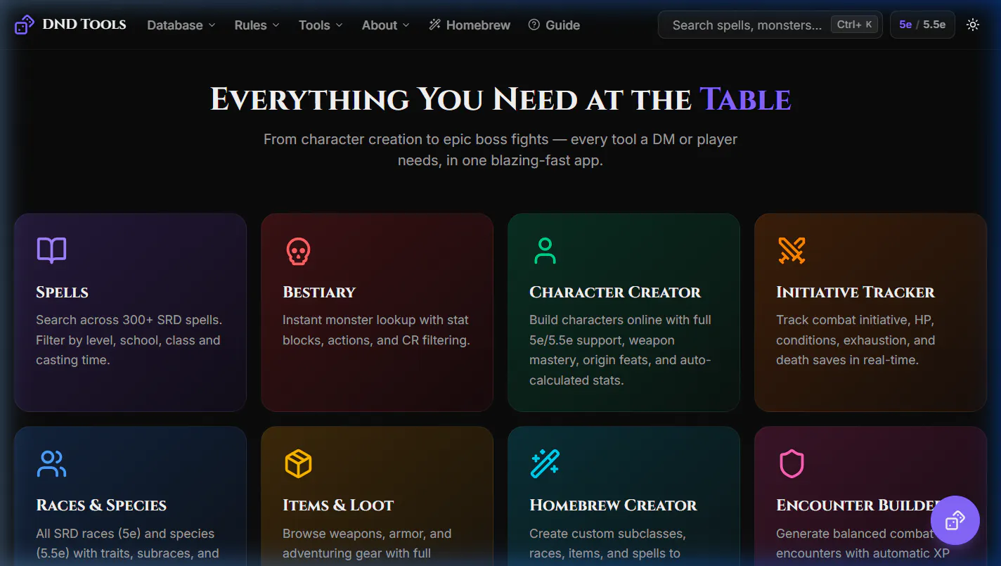 DND Tools Online product banner