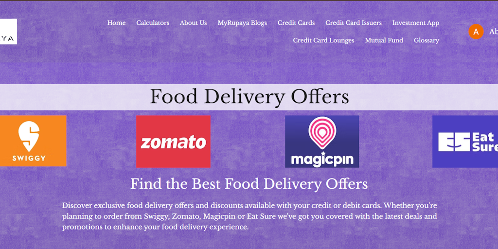 Food Delivery Discount Finder