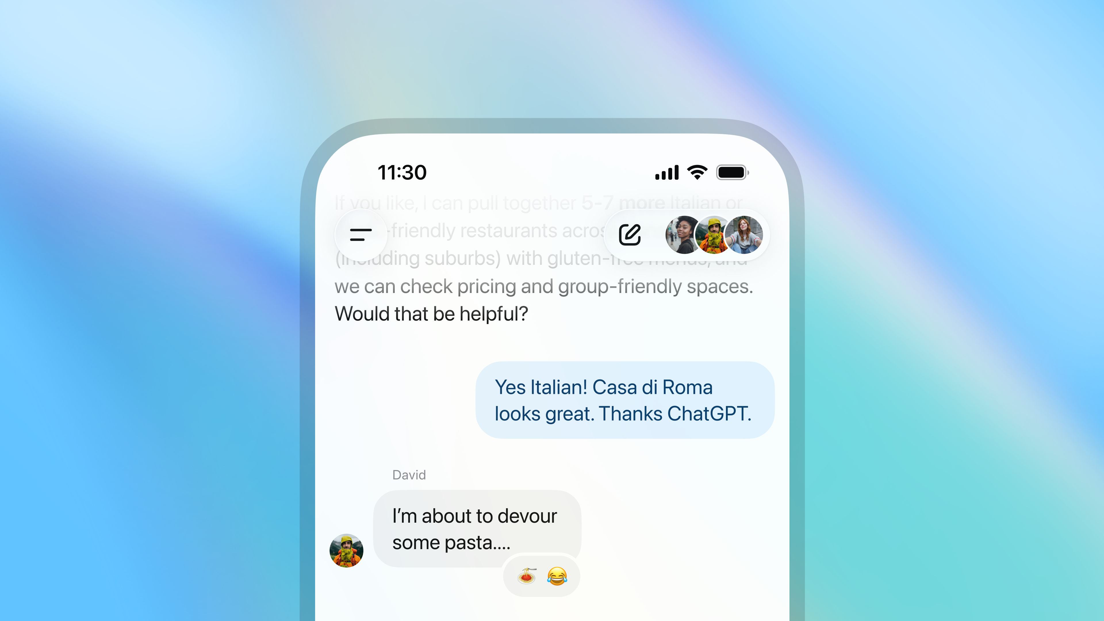 Group Chats in ChatGPT gallery image