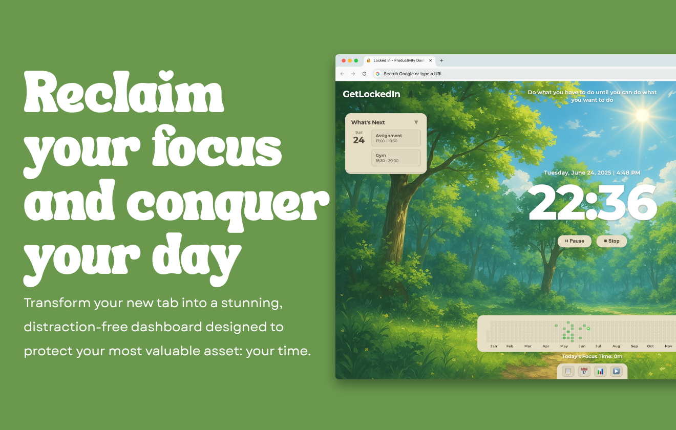 GetLockedIn - Productivity dashboard gallery image