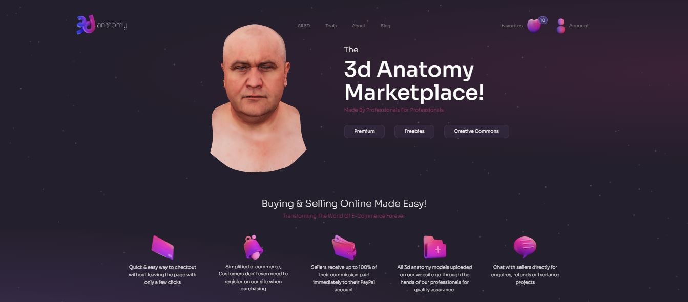 Tienda de anatomía 3D - El mercado simplificado de múltiples proveedores en línea. media 2