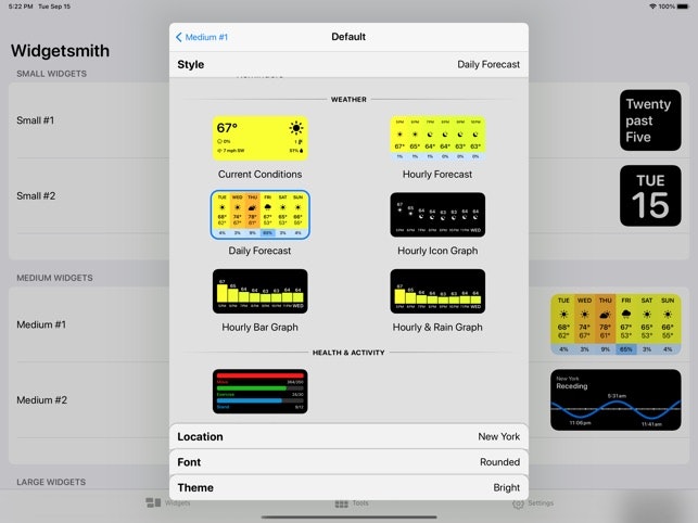 Widgetsmith gallery image