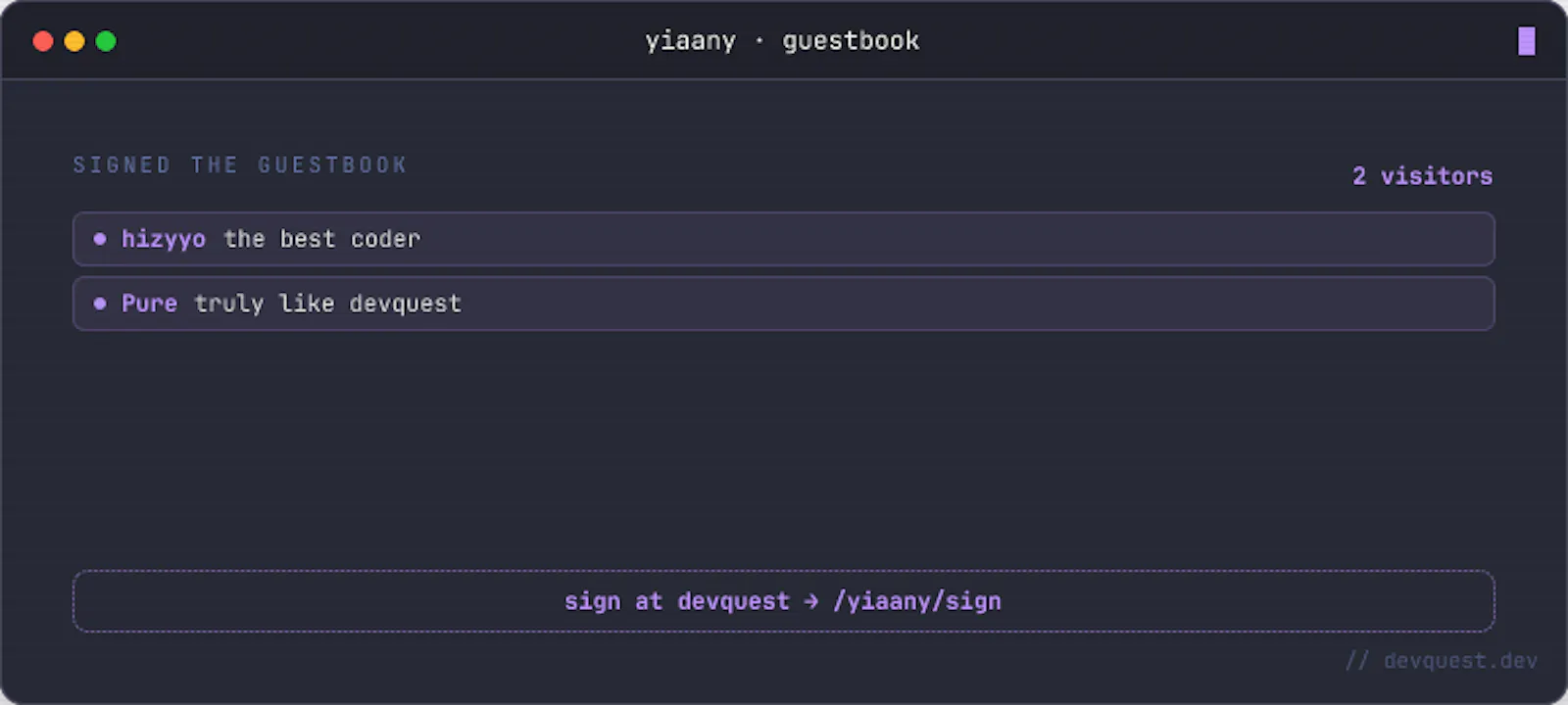 DevQuest screenshot 4
