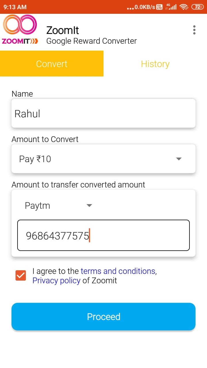 Zoomit Google Play Reward Converter app gallery image