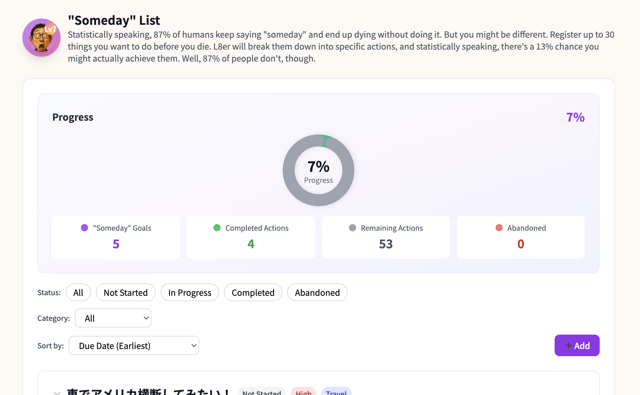 ToDoL8er - Screenshot 3 showing product features and functionality