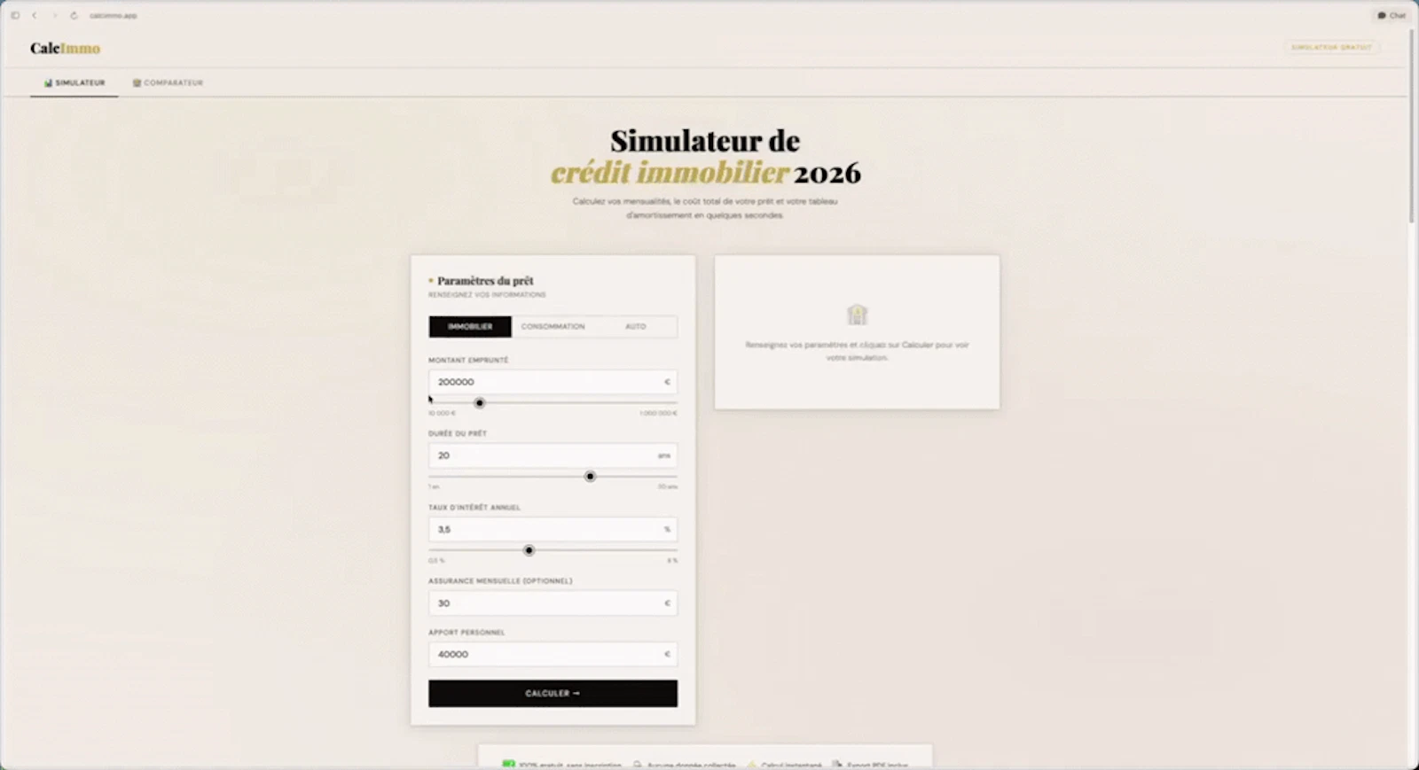 CalcImmo screenshot 1 (video preview)