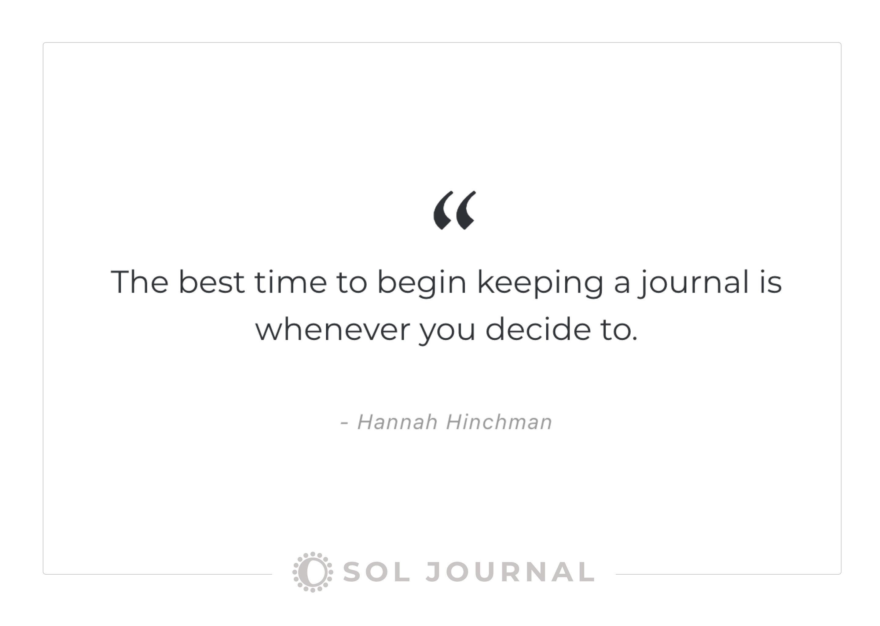 Sol Journal Image
