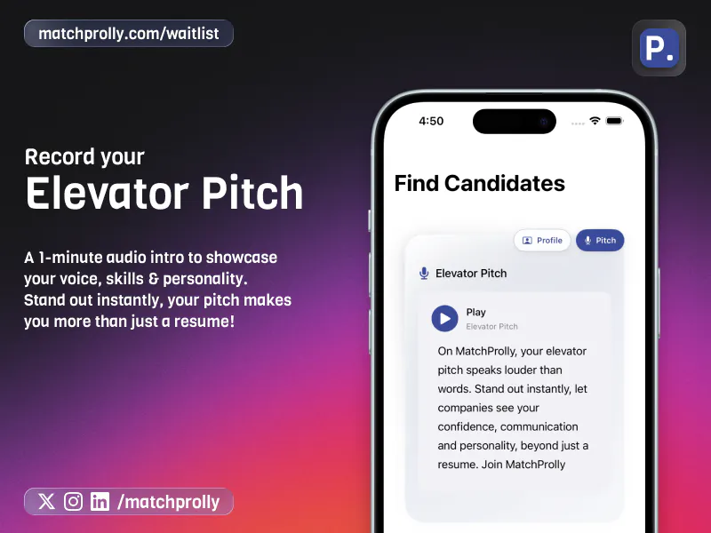 MatchProlly - Live Resume gallery image