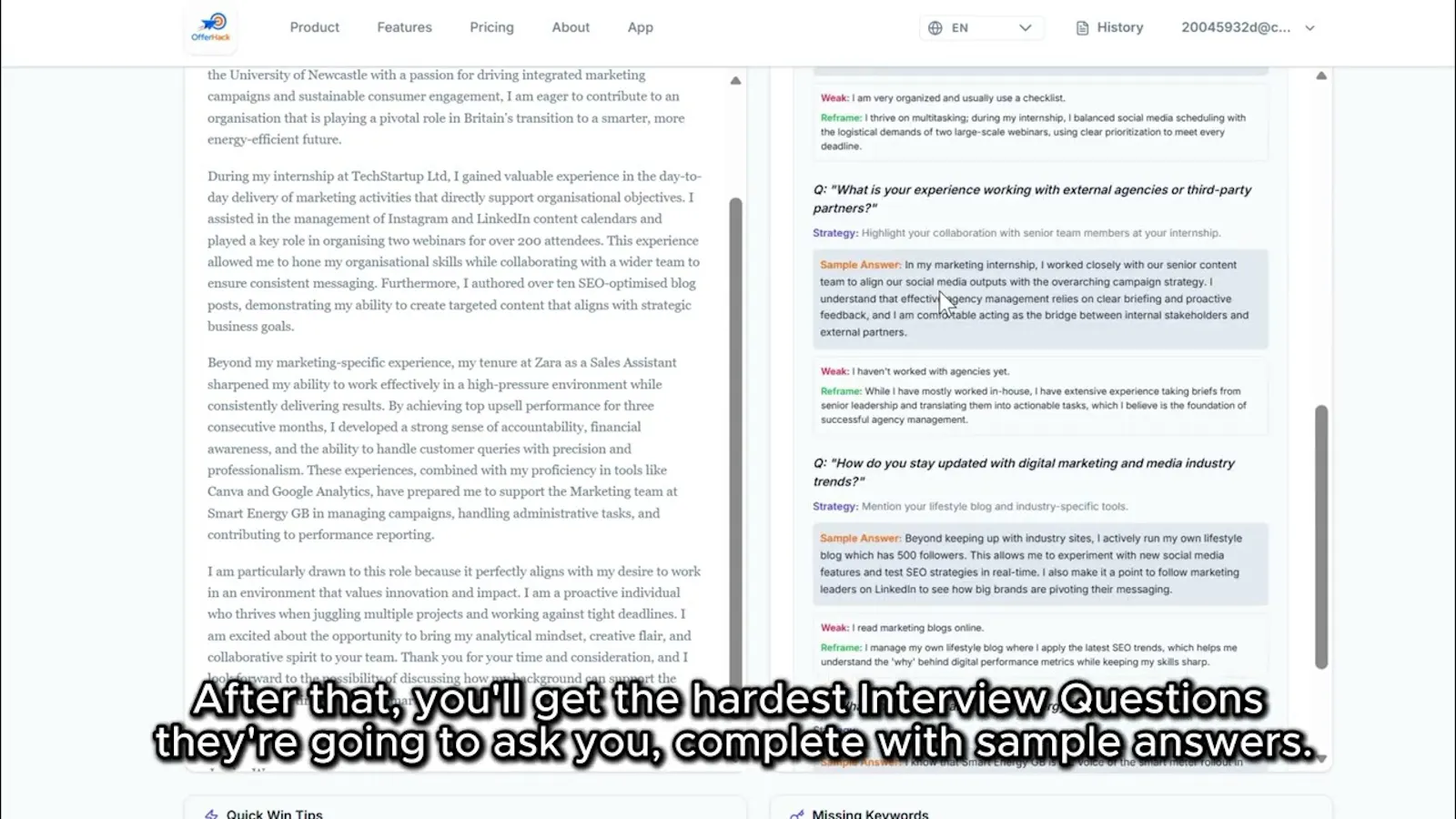OfferHack.ai screenshot 1 (video preview)