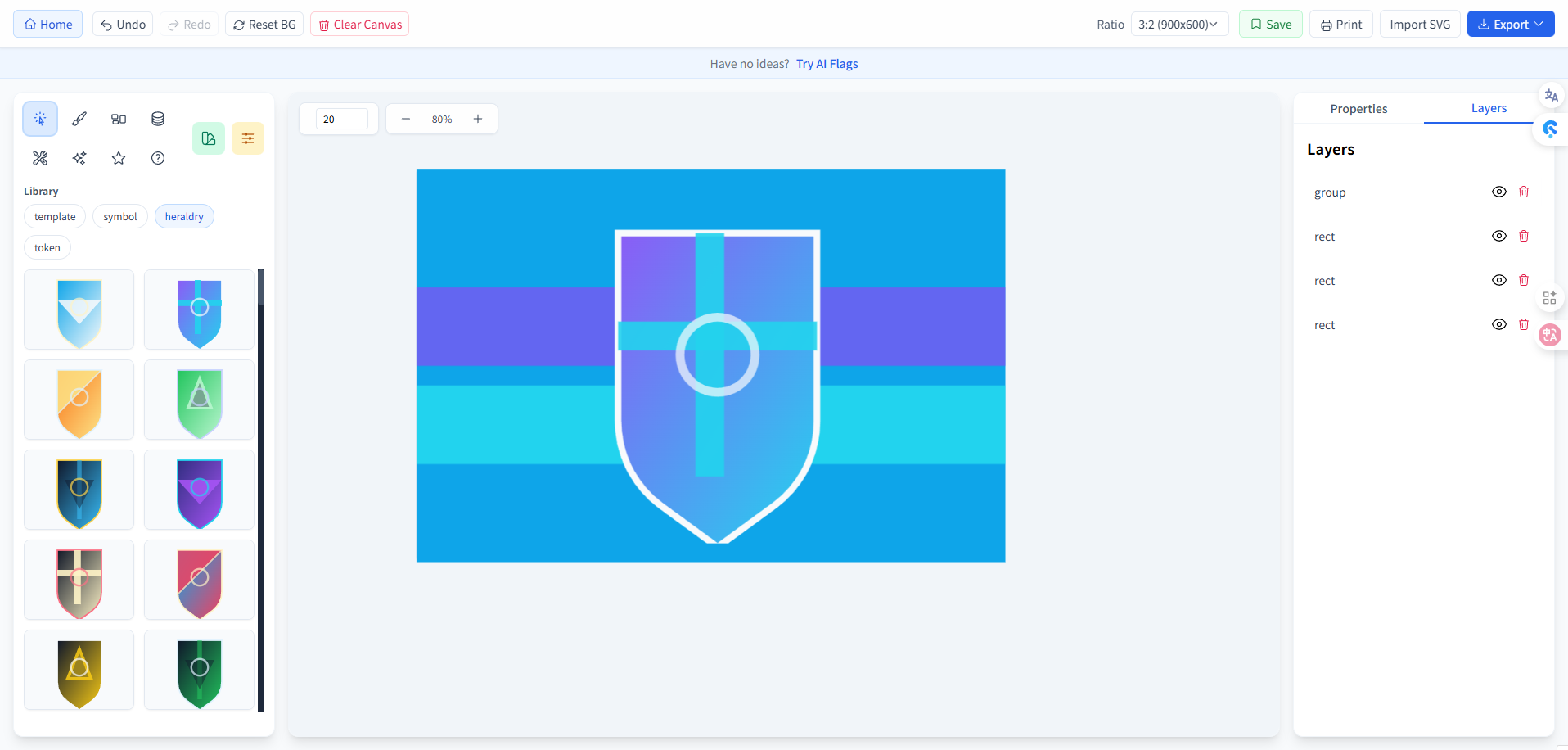 Flags maker - Main product screenshot demonstrating key features and user interface