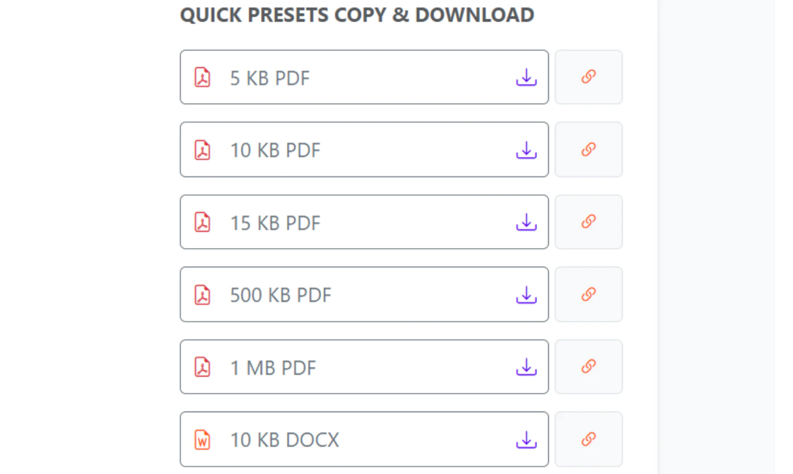 Dummy File Generator by WebNestix screenshot 2