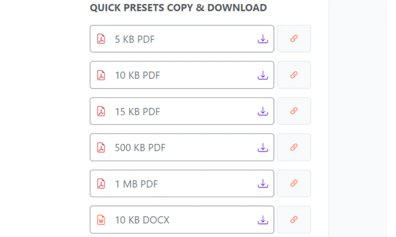 Dummy File Generator by WebNestix screenshot 2