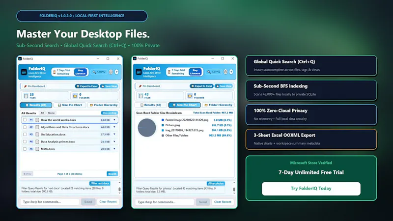 FolderIQ screenshot 1 (video preview)