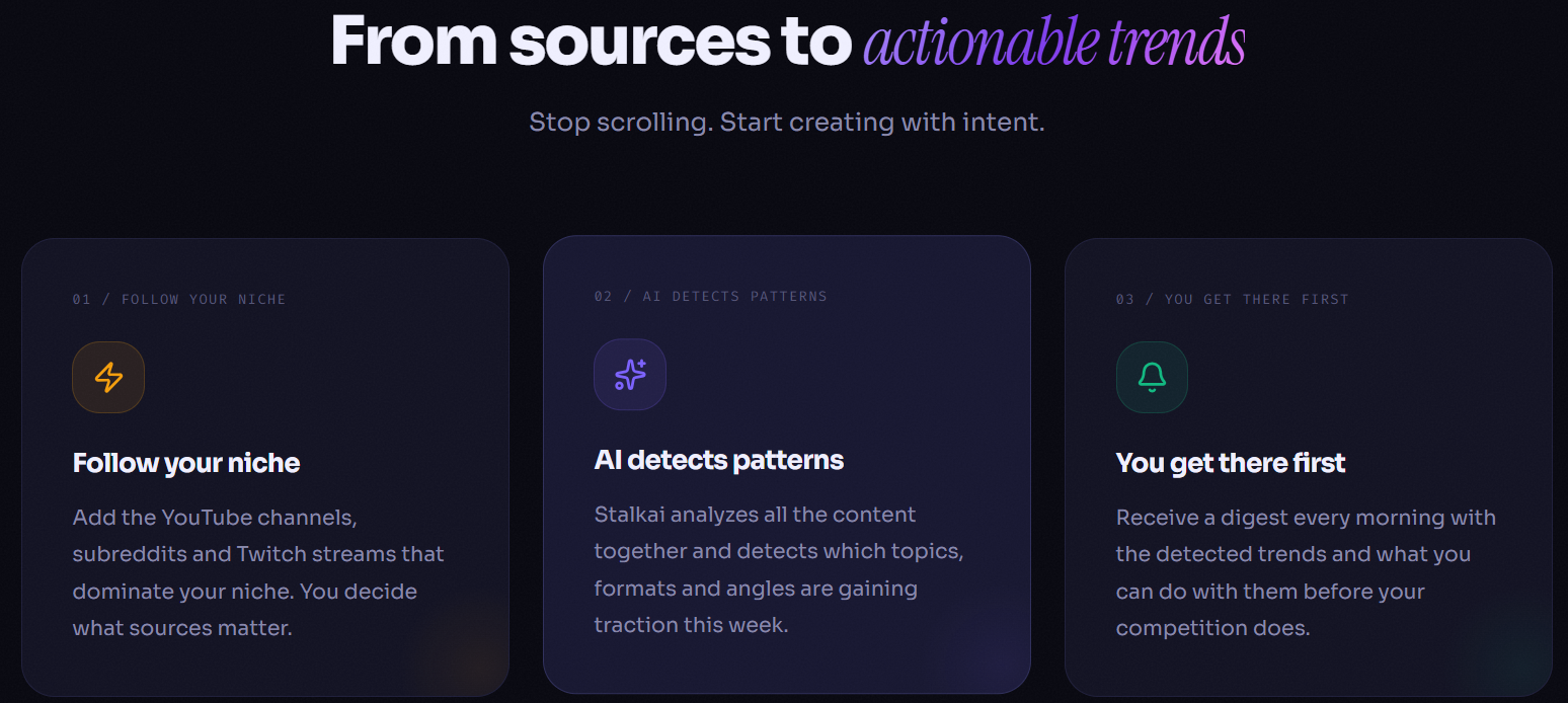 Stalk.ai - Screenshot 4 showing product features and functionality