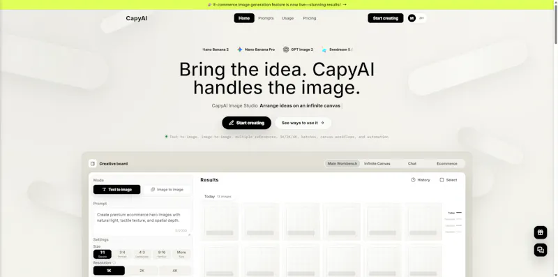 CapyAI | Image Studio screenshot 1