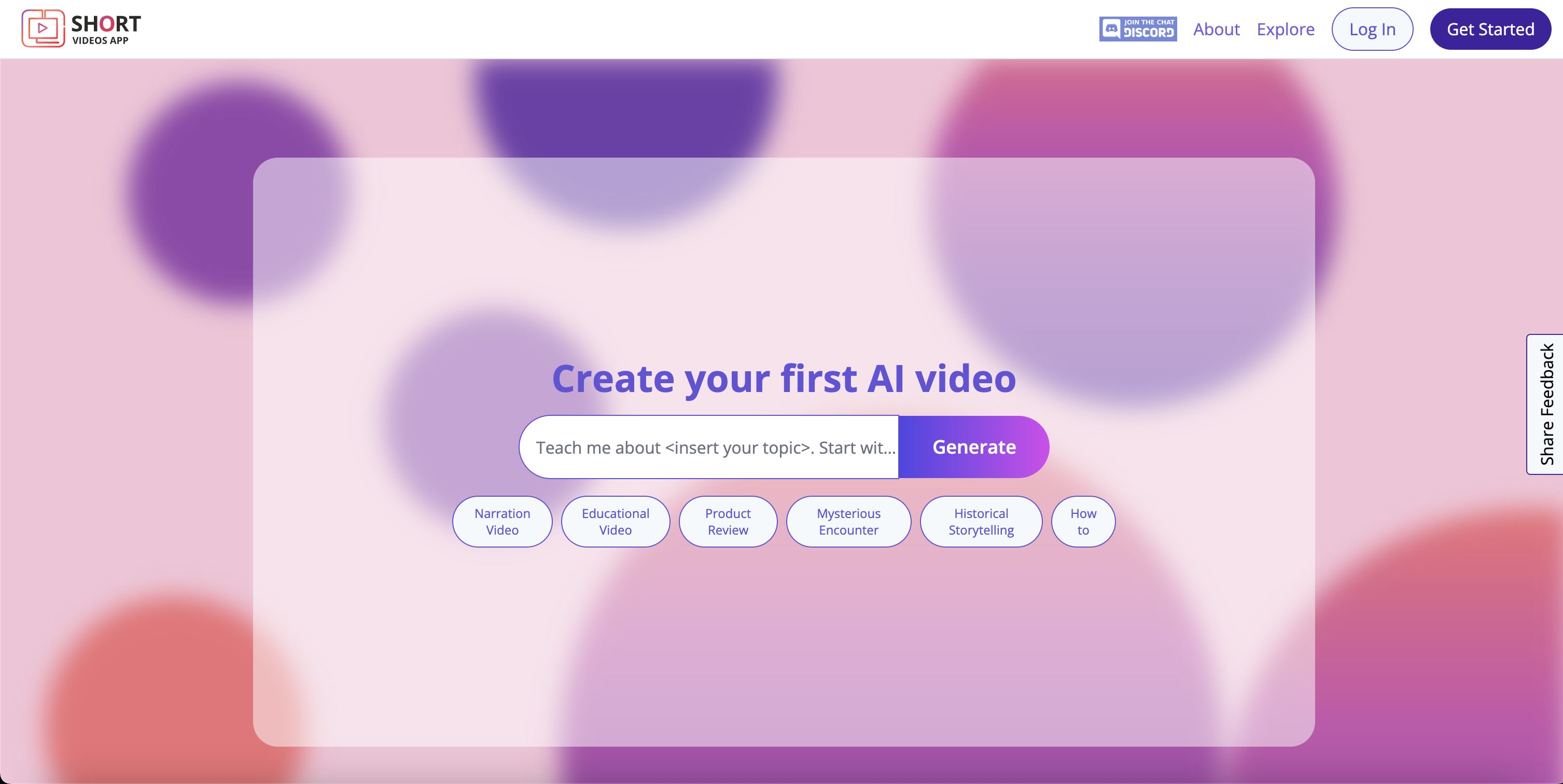 shortvideosapp.com - Amazon Affiliate 제품 및 소셜 미디어 비디오를 생성하십시오 미디어 1