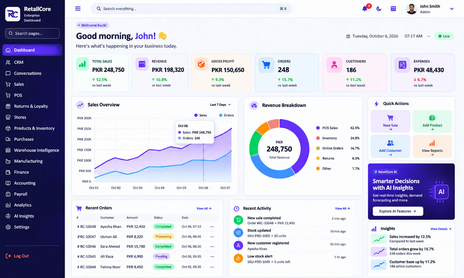 RetailCore screenshot 2