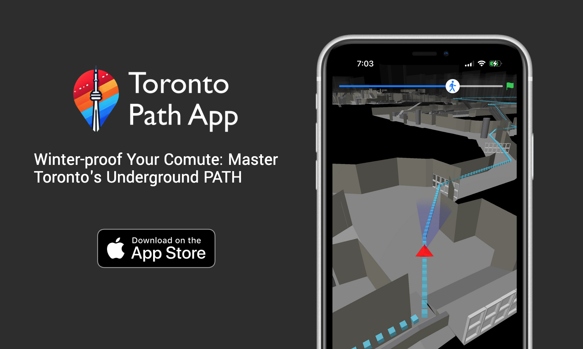 Приложение Toronto Path - Помогая вам найти внутренние маршруты в центре Торонто медиа 1
