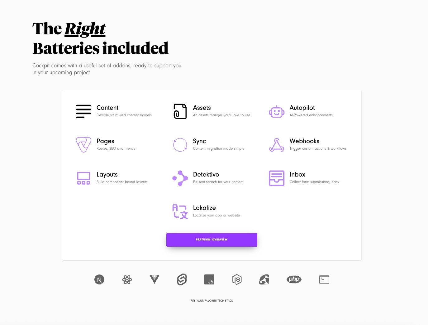 Cockpit CMS gallery image