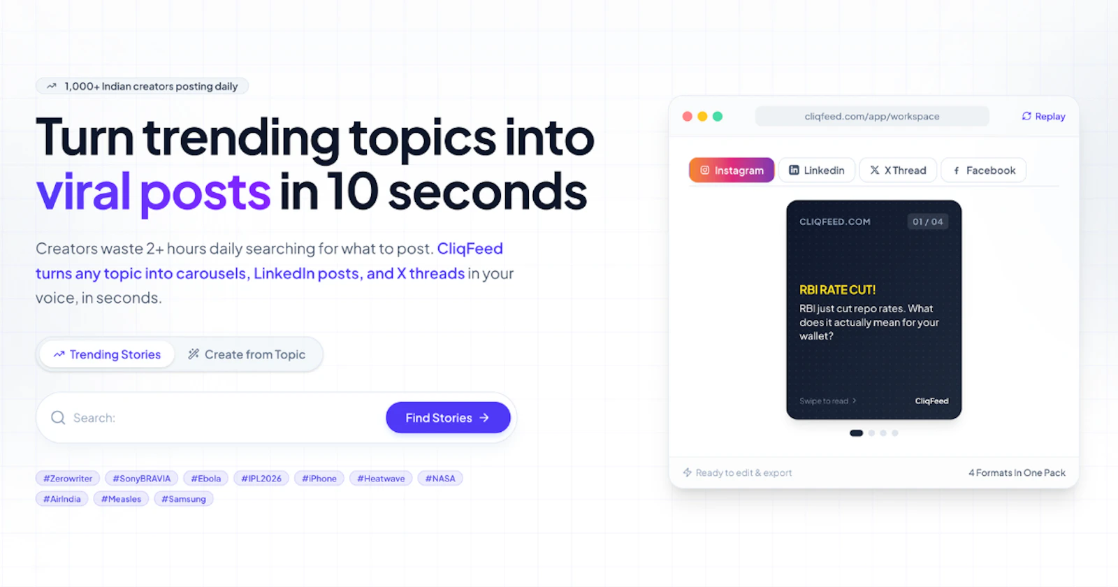 CliqFeed screenshot 4
