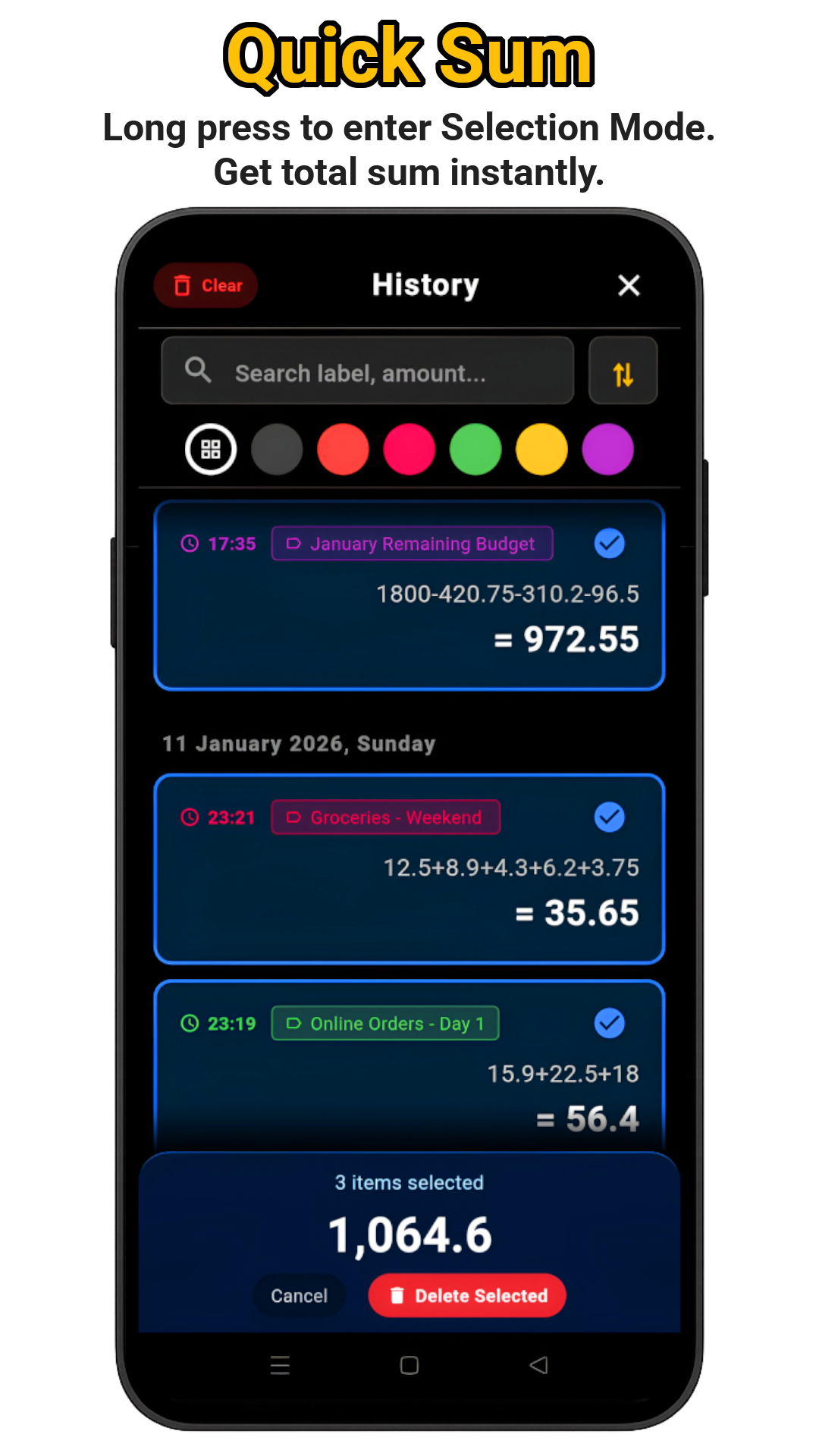 Smartz Calculator with History - Screenshot 5 showing product features and functionality