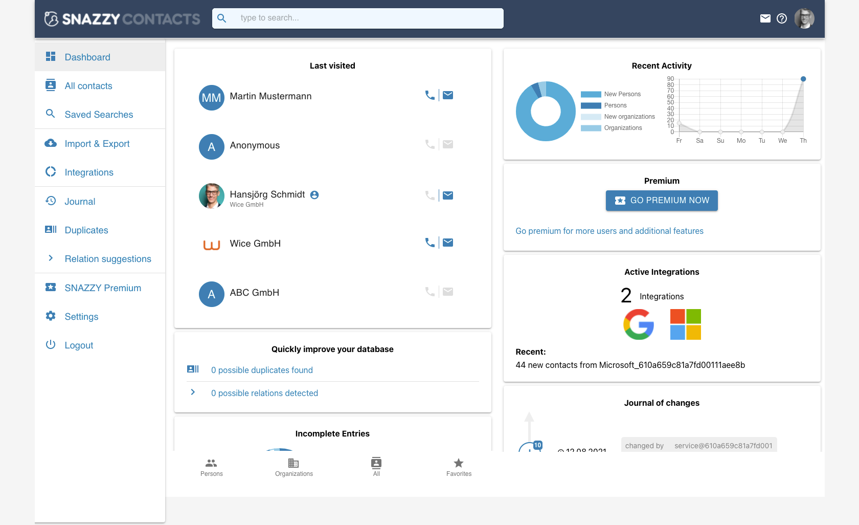 Snazzy Contacts gallery image