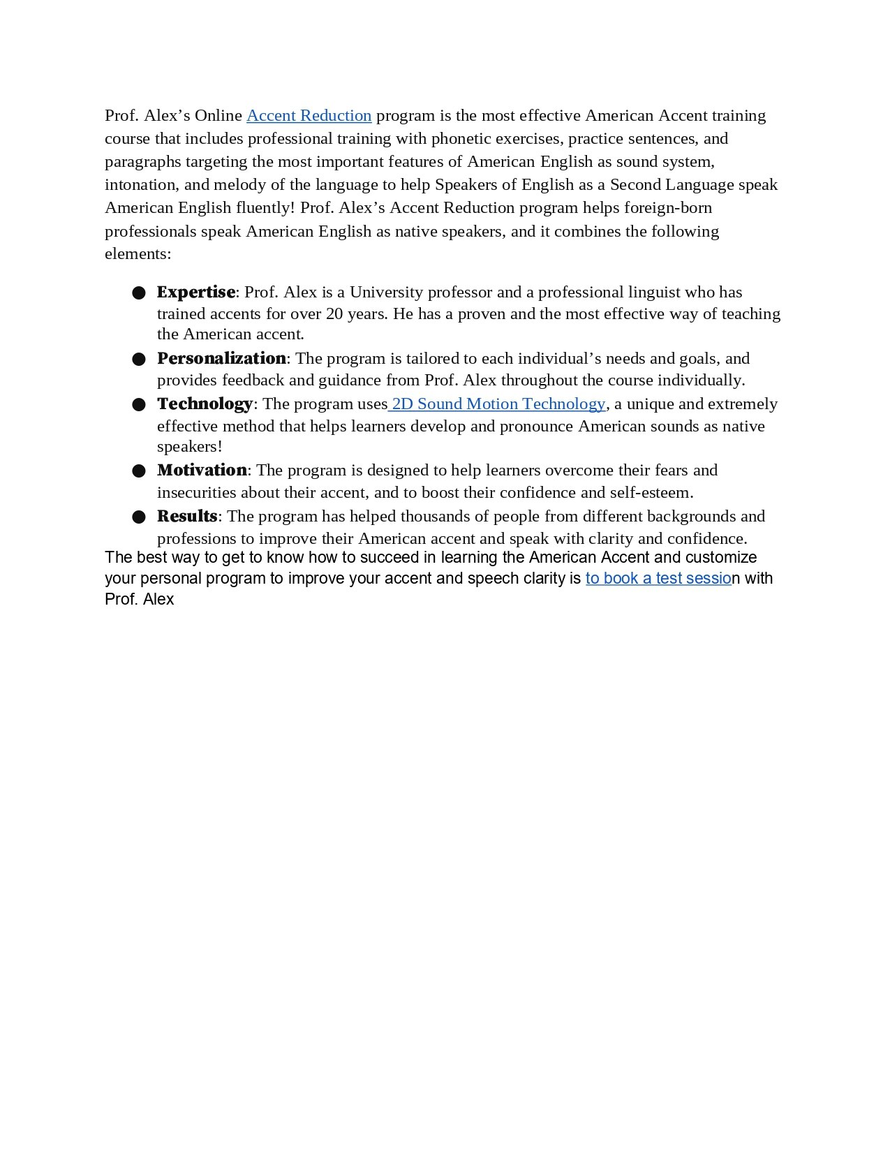 AMERICAN ACCENT REDUCTION COUSRE