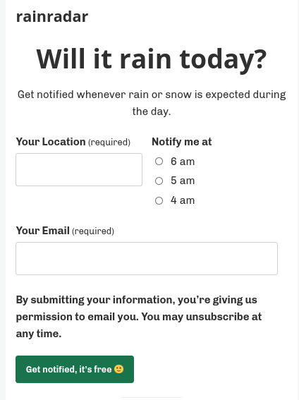 Rainradar gallery image