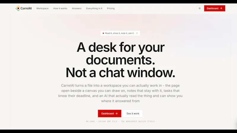 CarrelAI screenshot 1 (video preview)