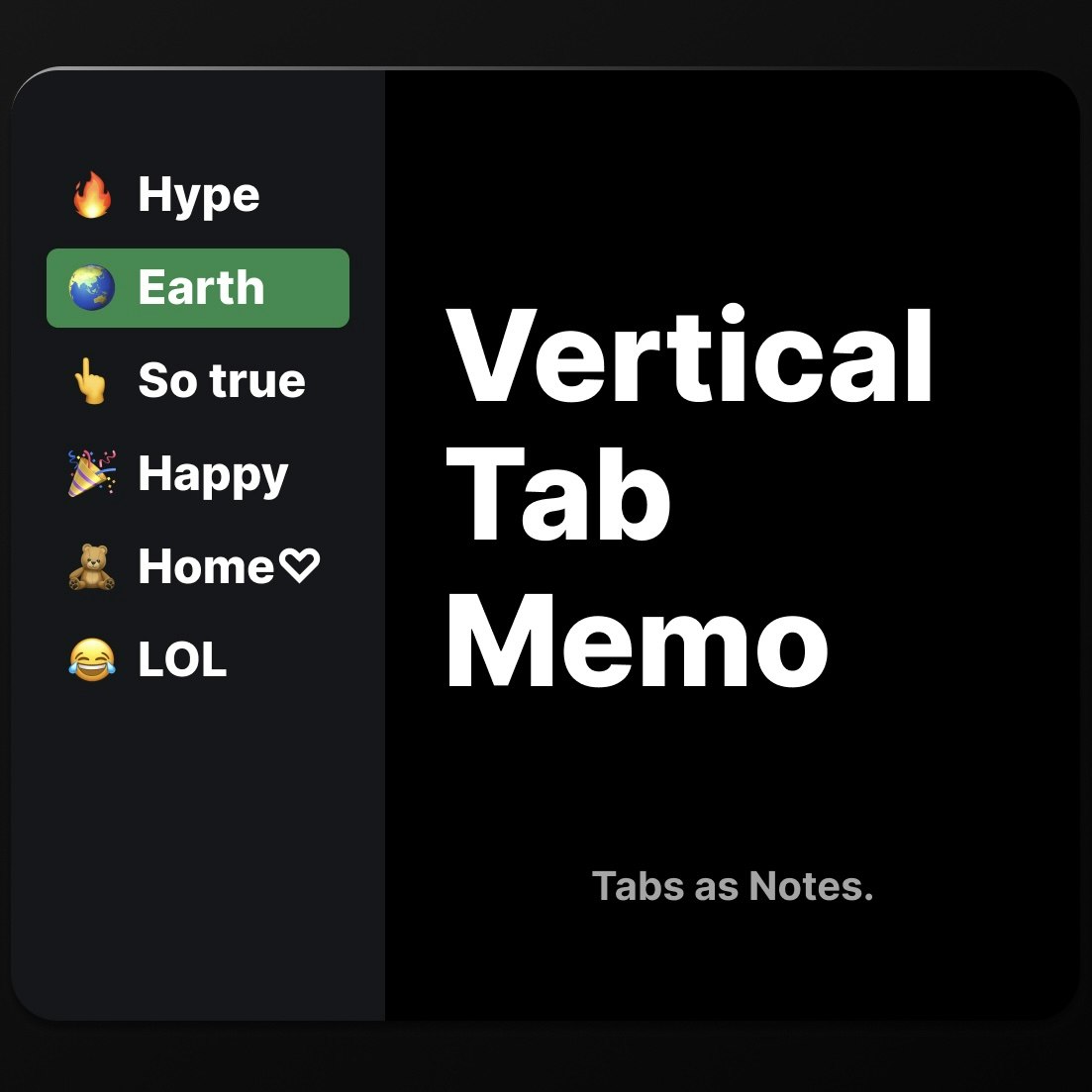 Vertical Tab Memo