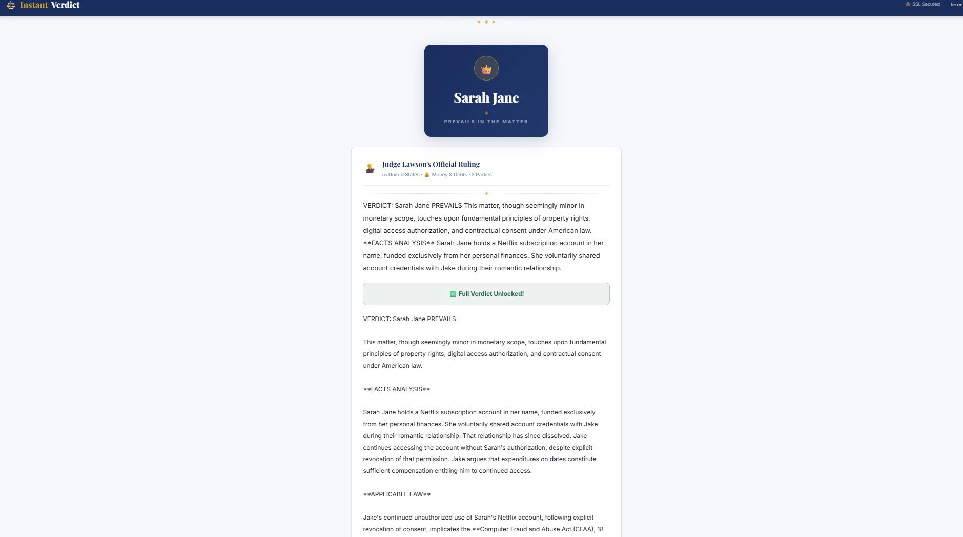Instant Verdict gallery image