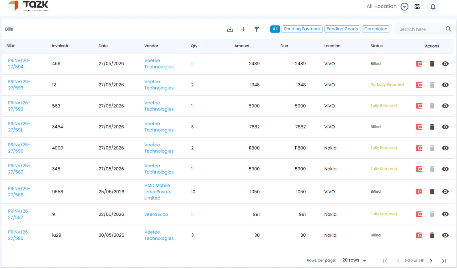 Tazk POS screenshot 5