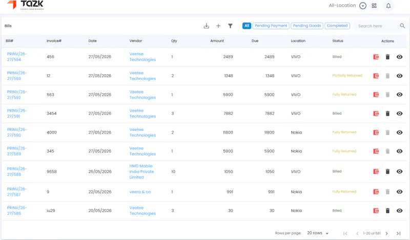 Tazk POS screenshot 5