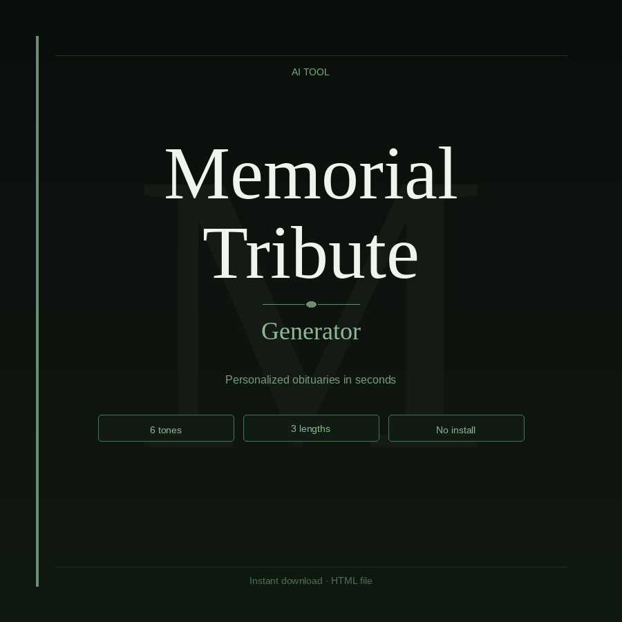 Memorial Tribute Generator