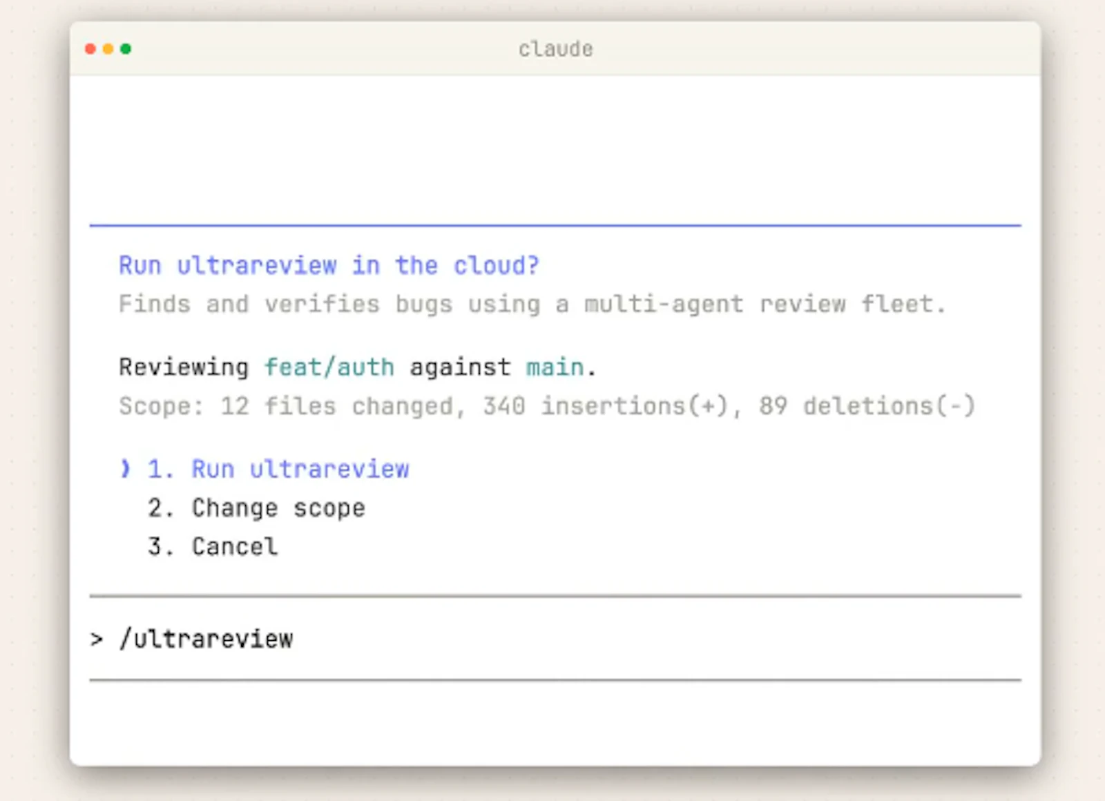 Claude Code /ultrareview screenshot 5