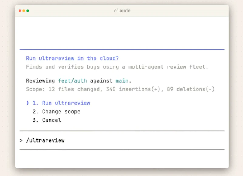 Claude Code /ultrareview screenshot 5