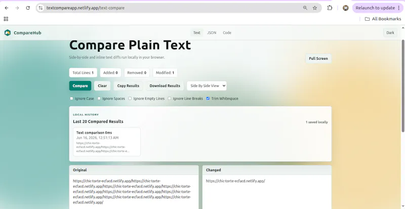Text Compare Online screenshot 6