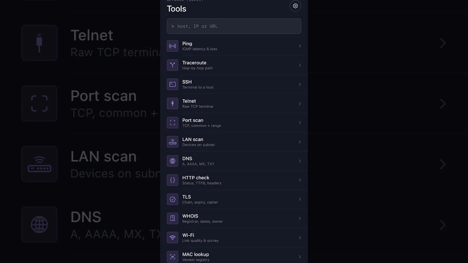 Network Tools screenshot 1 (video preview)