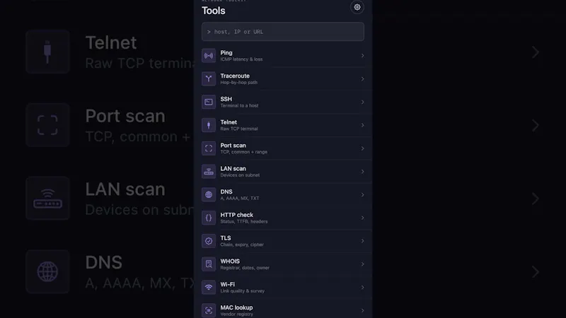 Network Tools screenshot 1 (video preview)
